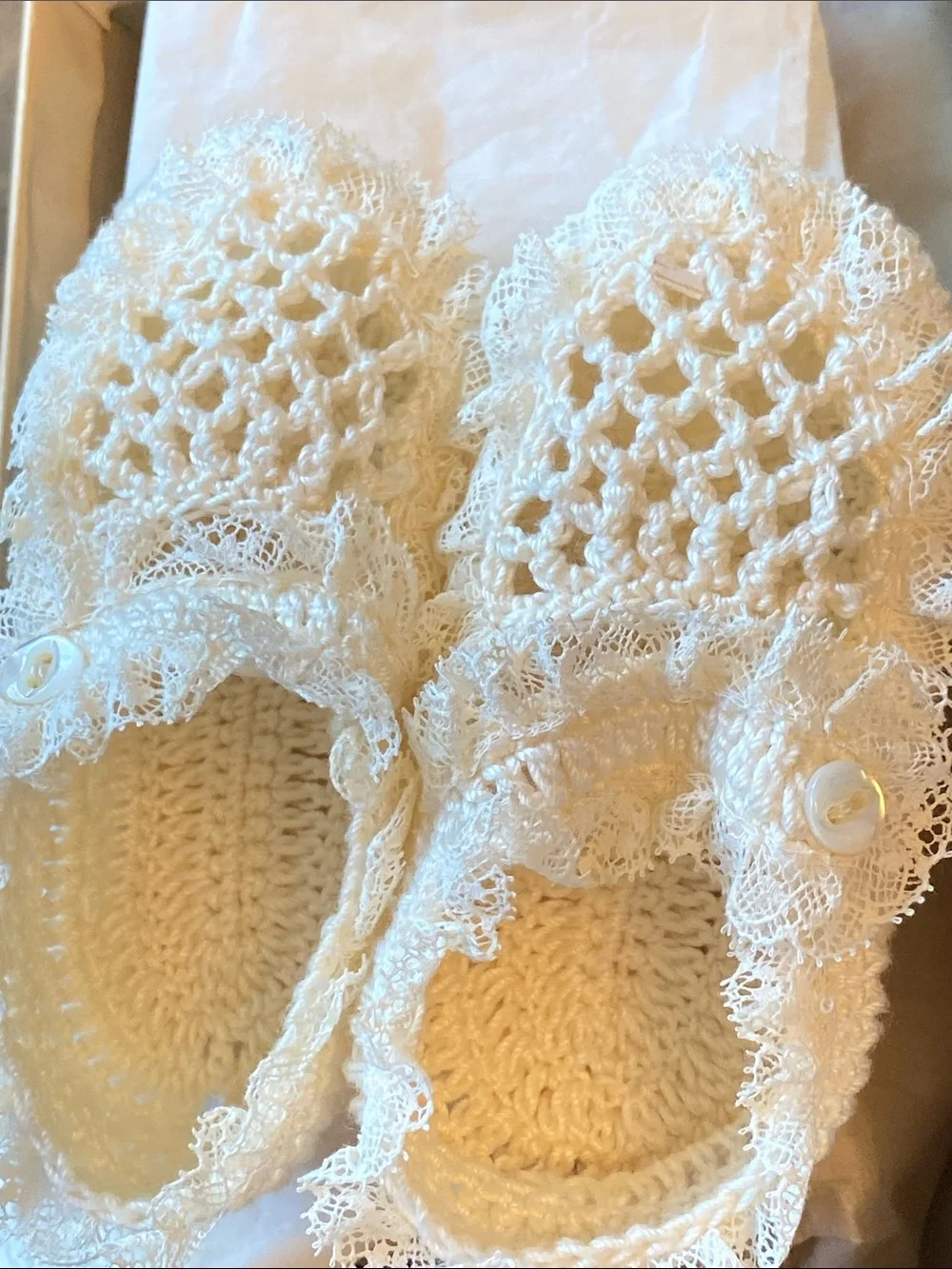 Handmade delicate crochet
